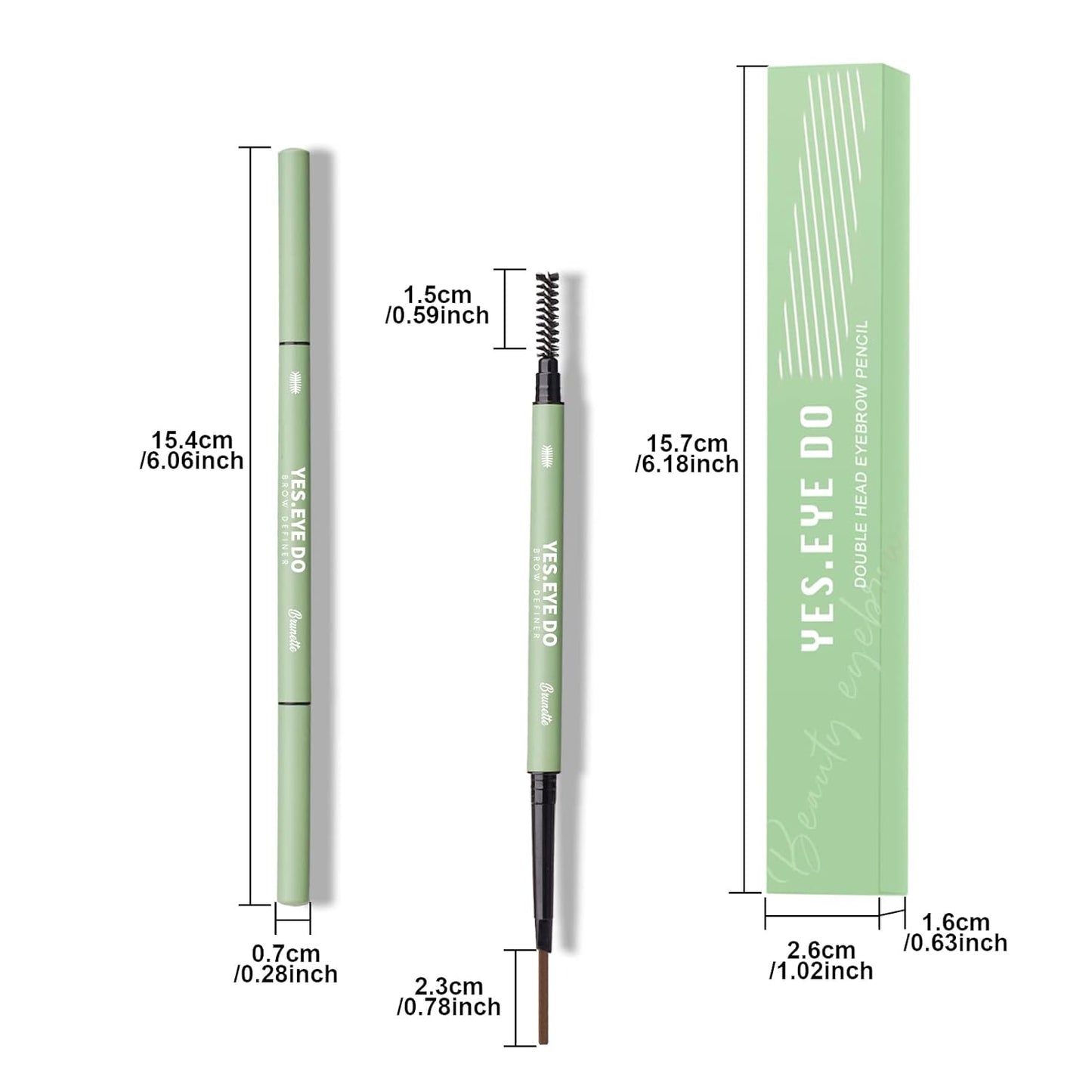 Grey Eyebrow Pencil for Older Women Soft, Ultra Slim Gray Eyebrow Pencil Long Lasting, Waterproof,Double Head Brow Sculptor for Natural Eye Brow Lamination Makeup Look, Grey, YES.EYE DO