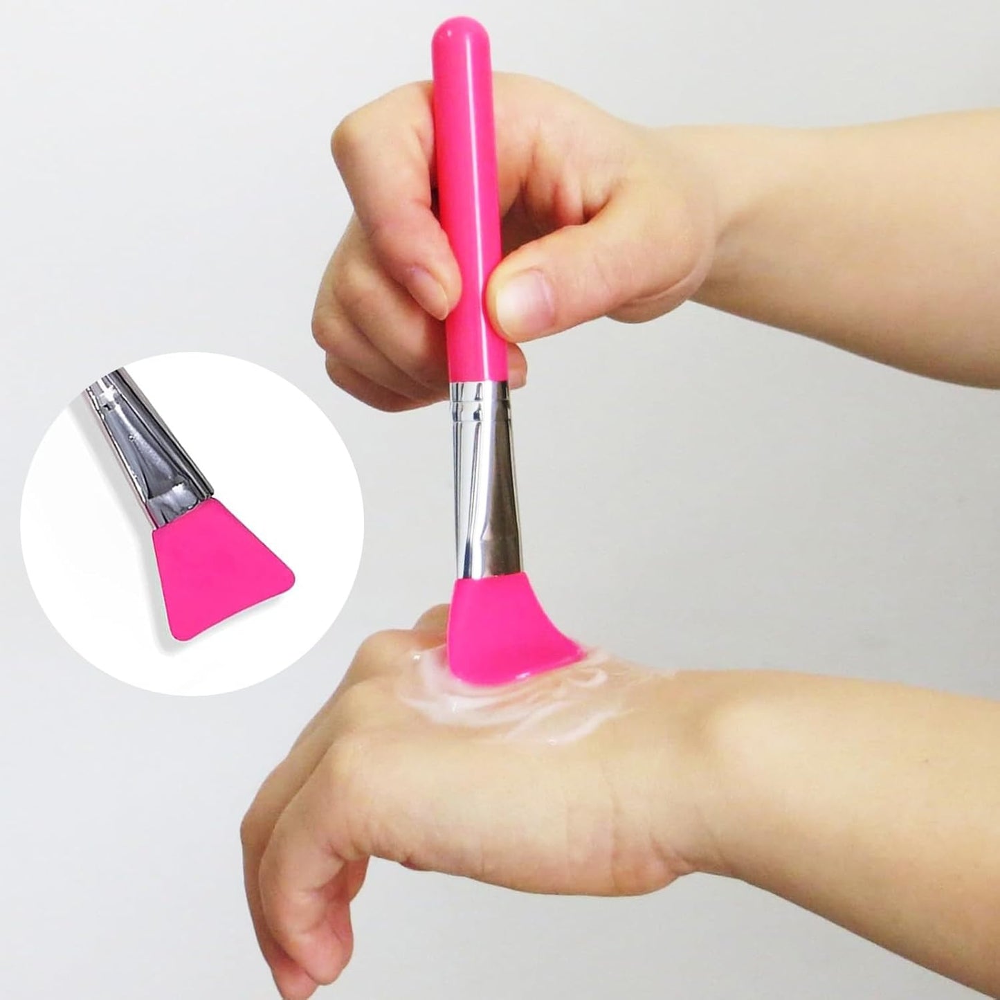 2 set Silicone Makeup Brush Applicator Kit,Reusable Silicone Epoxy Resin Applicator Sticks,Hairless Moisturizers, Body Lotion and Body Butter Applicator Tools.