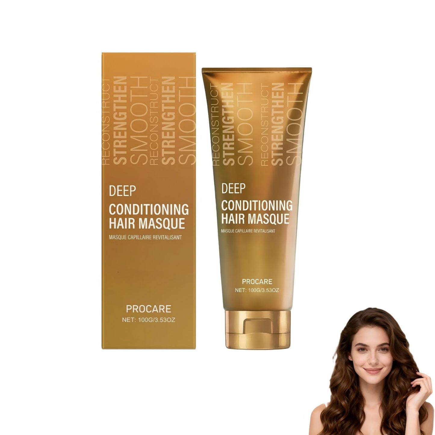 Keratin Hair Mask | Deep Conditioning Treatment for Damaged Hair 3.53OZ With Hydrolyzed Keratin & Smoothing Silicones | Frizz Control & Hydration for Dry, Curly, Straight, Fine, Thick Hair (1 PCS)