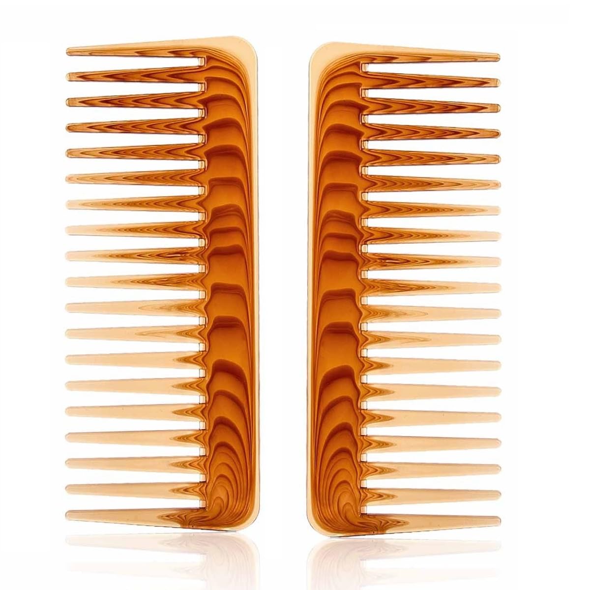 Large 6.2 Inch Detangling Comb, Wide Teeth for Long Thick Curly Wavy Hair, Hair Styling Tools Detangler Comb For Wet and Dry，2 Pack