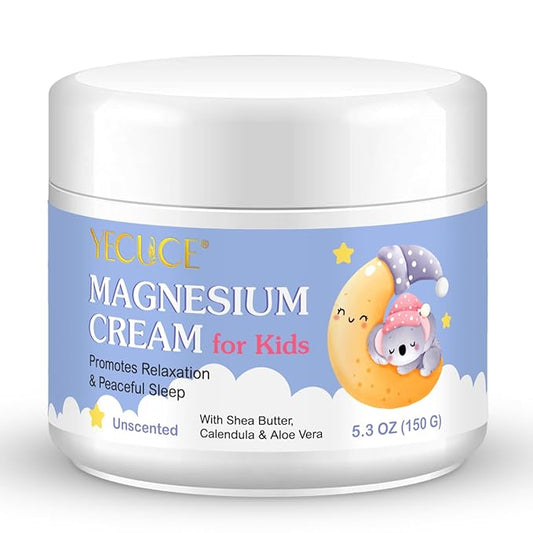 Magnesium Cream for Kids,Magnesium Lotion for Sleep,Natural Bedtime Lotion Relaxation & Relieves Stress, Natural Body Butter for Deep Hydration - Safe for Kids