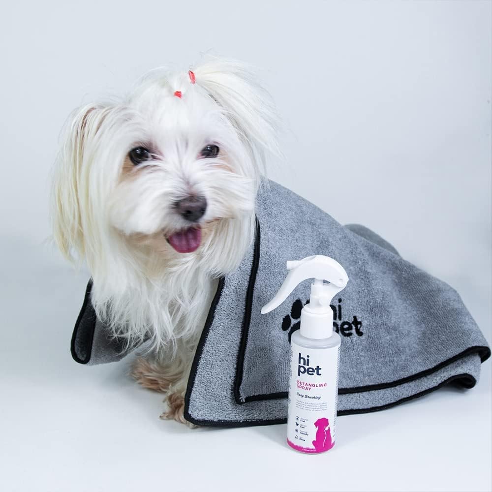 Hi Pet Doodle Detangler Spray for Dogs and Cats, Healthy and Shiny Furs, Cat and Dog Detangler Spray Dematting, Leave in Conditioner for Dogs and Cats, All Natural Formula, 3.38 Fl Oz