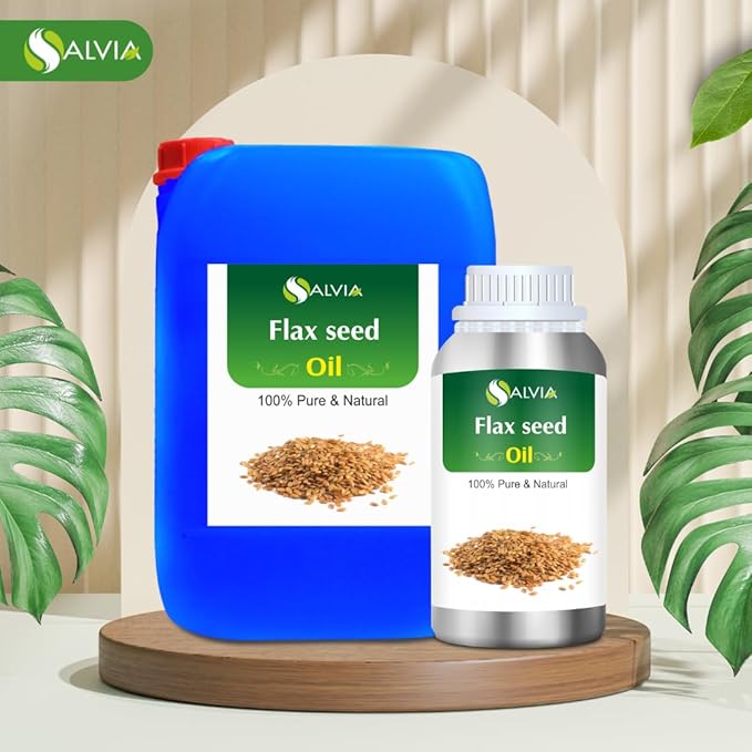 Flax Seed Oil 100% Natural Pure UNDILUTED Uncut Carrier Oil (16.9 fl oz)