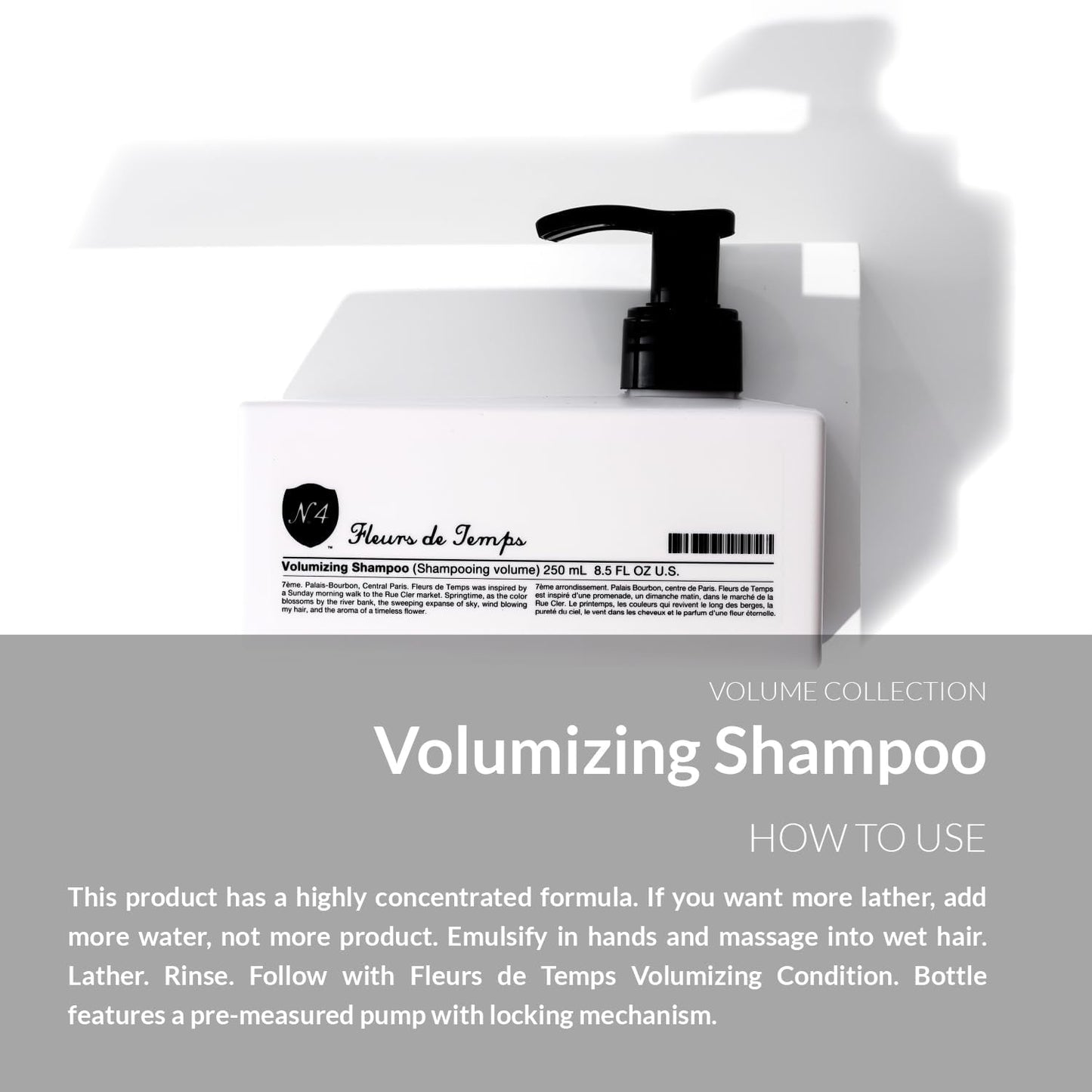 Number 4 Hair Shampoo for Women and Men, Volumizing Shampoo, 8.5 oz