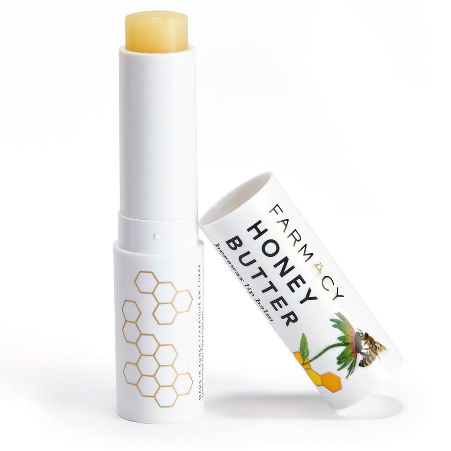 Farmacy Beeswax Lip Balm - Honey Butter Moisturizing Lip Care Enriched with Cupuaçu & Cocoa Butters, Proprietary Honey Blend and Vitamin E to Nourish, Soften & Heal (3.4g)