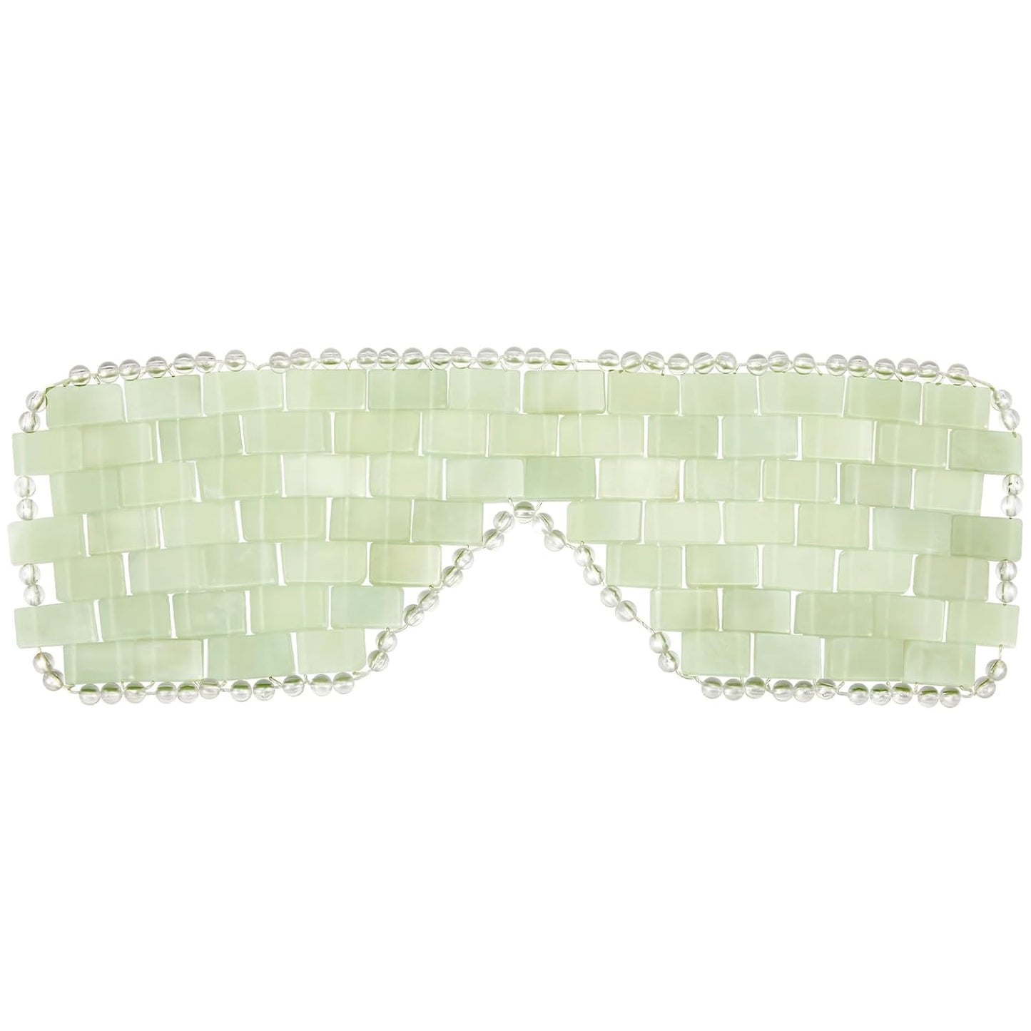 Hercicy 1 Pcs Jade Eye Mask Green Jade Stone Facial Cooling Mask for Alleviate Puffiness Face Massage Relax Eyes Relieve Migraine Meditation Beauty (Green)