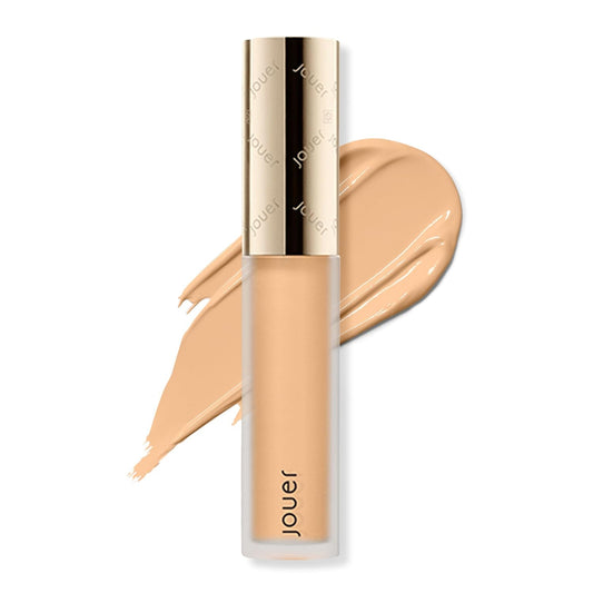 Jouer Essential High Coverage Liquid Concealer - Soft Matte Finish - Color Corrector for Spot Coverage, Under Eye Dark Circles and Contour, CremeBrulee