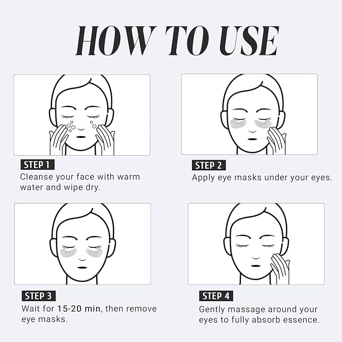 Under Eye Patches with Collagen and Peptide Eye Mask for Dark Circles and Puffiness,Face Mask Skin Care Products 30 Pairs