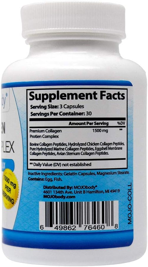 Multi Collagen Capsules Ultra Complex (Types I, II, III, V & X) Complex Multi Collagen Protein Blend for Anti-Aging, Hair, Skin, Nails and Joints, 1800mg Per Serving, 90 Capsules
