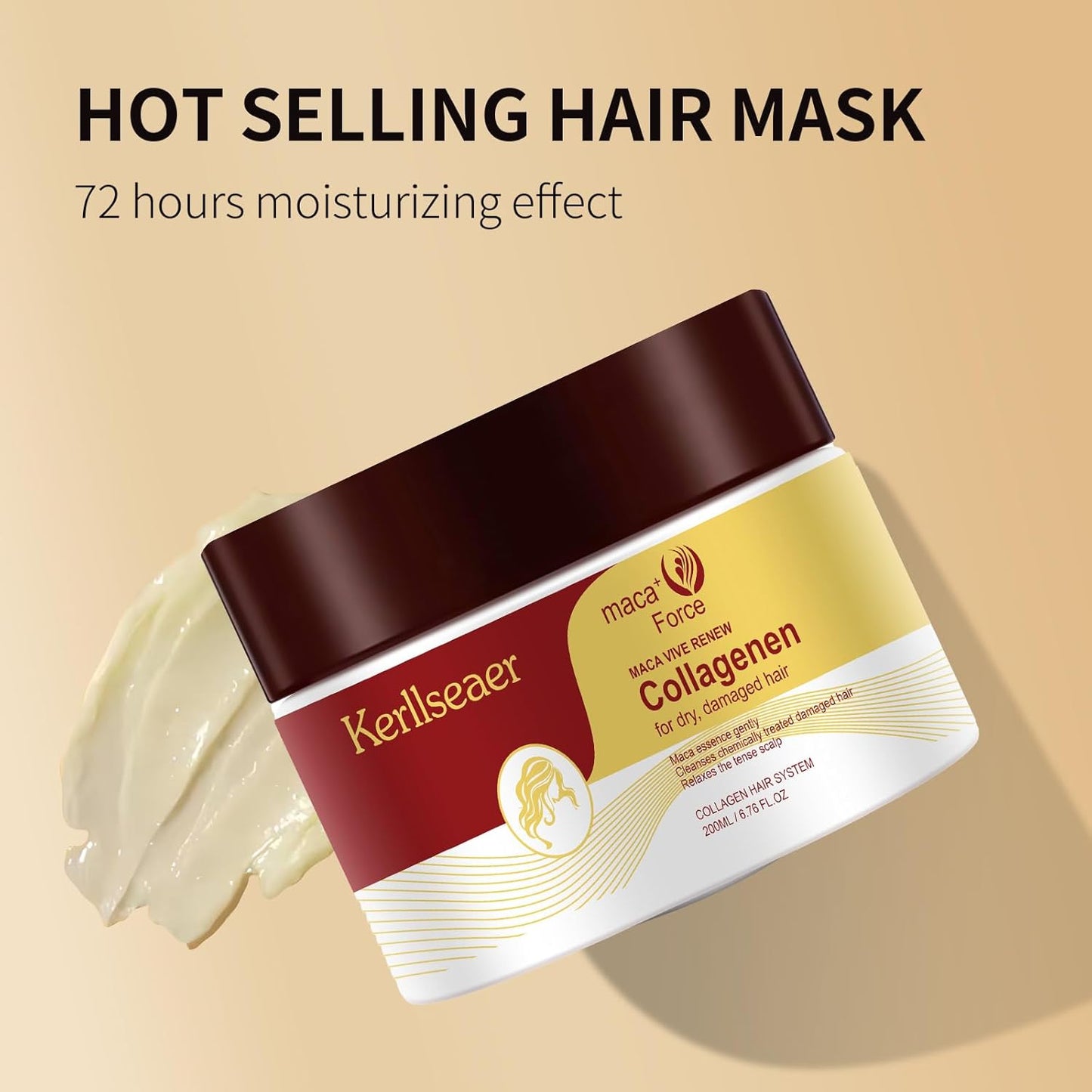 Collagen Hair Treatment Set 3PC Contain Collagen Repair Hair Mask|Hair Oil|Gorro Térmico Para El Cabello, Deep Conditioner For Dry Damaged Hair Hair Masks For Curly Hair Keratin Curly Hair Products