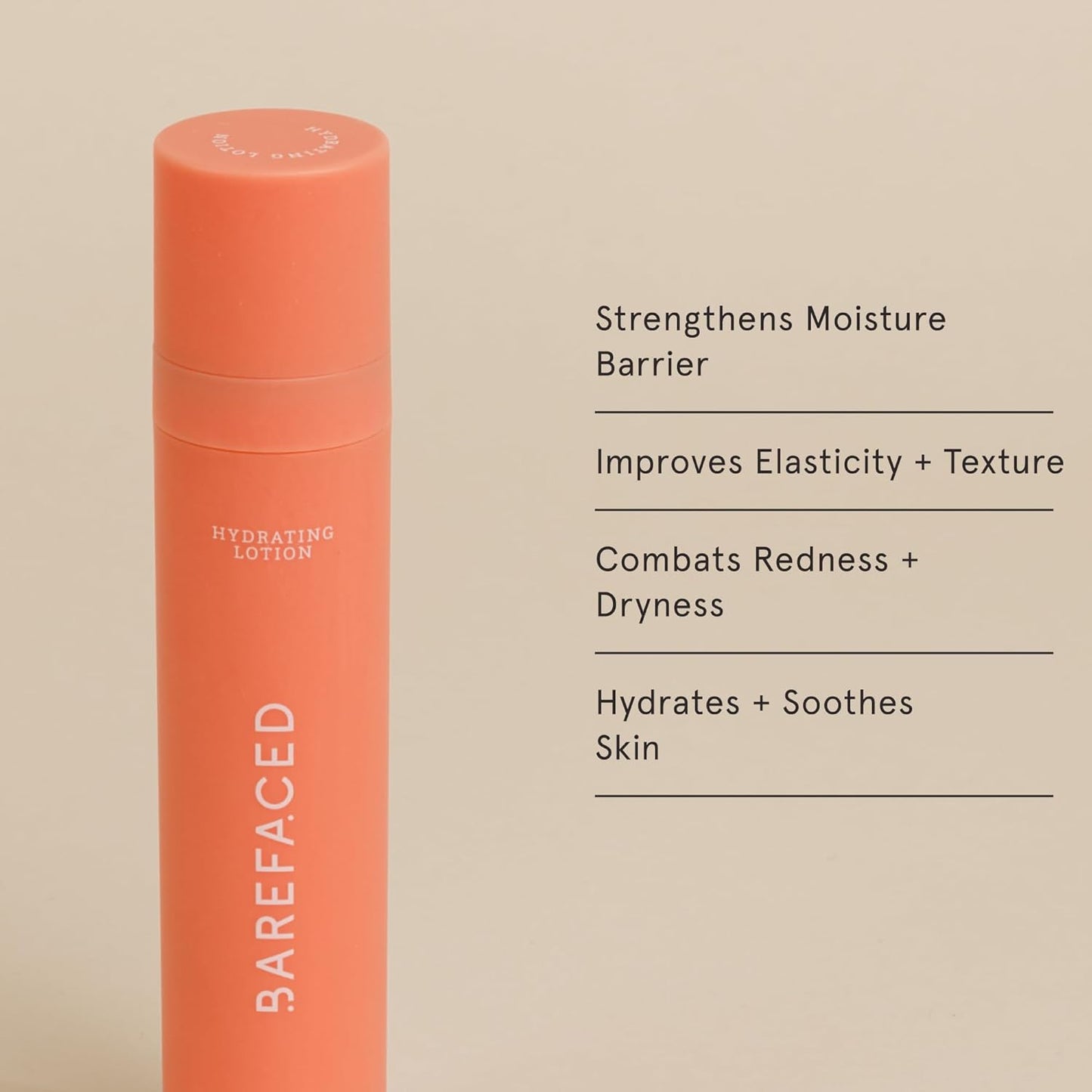 Barefaced Hydrating Lotion 1.7 Fl Oz - Oil Free, Lightweight Moisturizer with Niacinamide, Hyaluronic Acid & Ceramides - Anti-Aging, Calms Redness, and Improves Skin