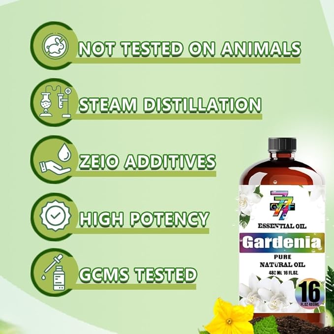 Gardenia Essential Oil (16 oz/480 ml) - Gardenia Oils Used in diffusers, humidifiers, Home Baths, Cleaning Products, Yoga, DIY Soaps and DIY Scented Candles