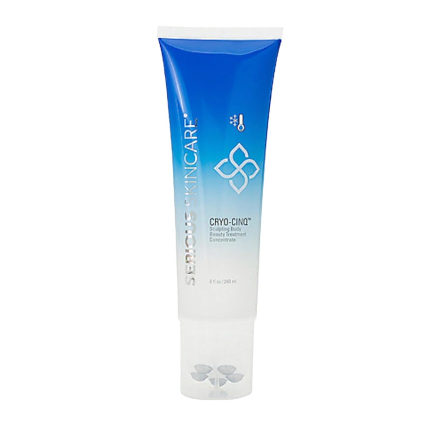 Serious Skincare Anti-Cellulite Cryo-Cinq Cold Sculpting Body Cream - Skin Firming, Tightening for Stretch Marks, Legs, Arms, Buttock - Caffeine Body Moisturizer - Rollerball Applicator - 8 oz.