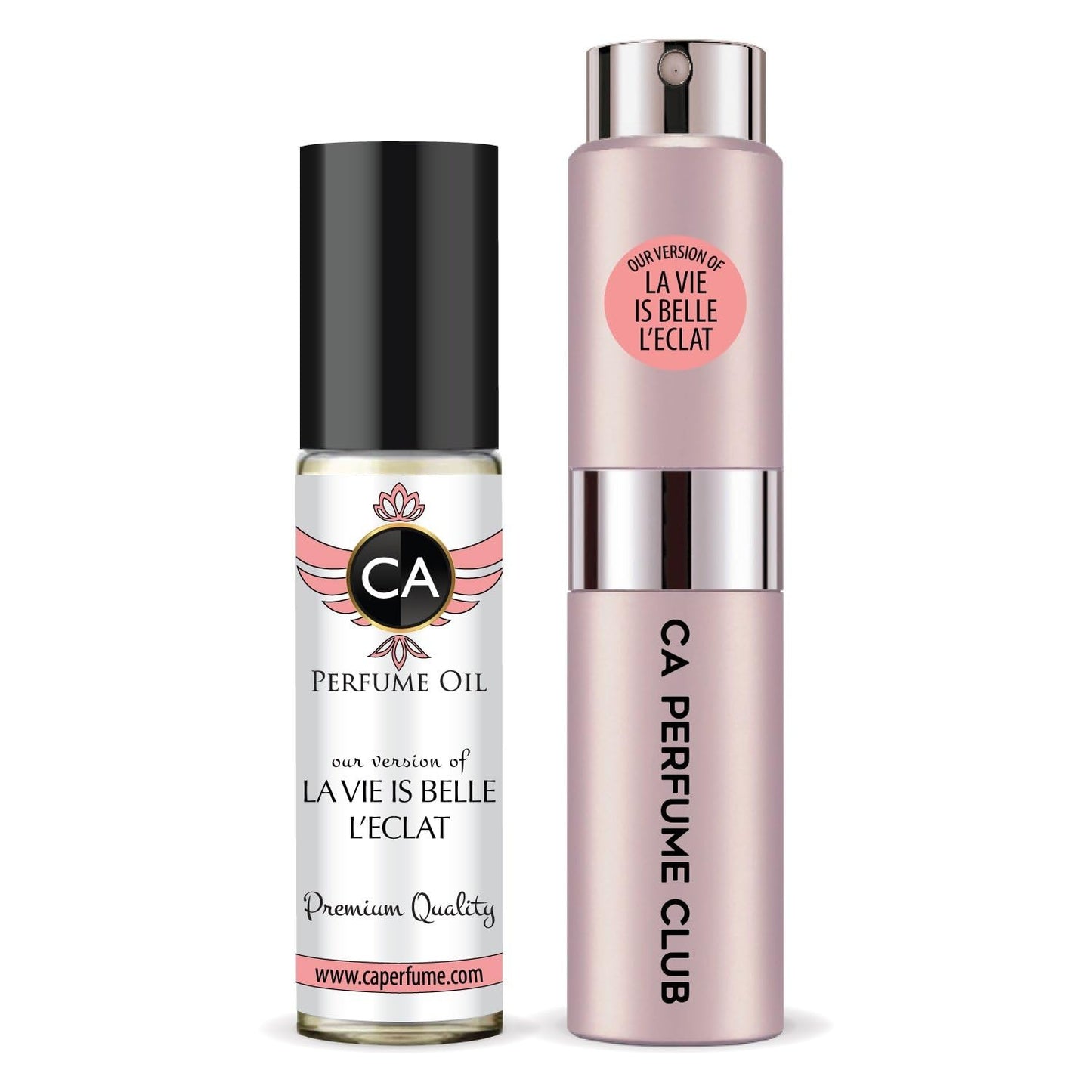 CA Perfume Duo Impression of La Vie Belle L'eclat For Women Perfume Layering Set Long Lasting Travel Size EDP + Body Oil Roll-On Bottle 0.27 Fl Oz+0.33 Fl Oz