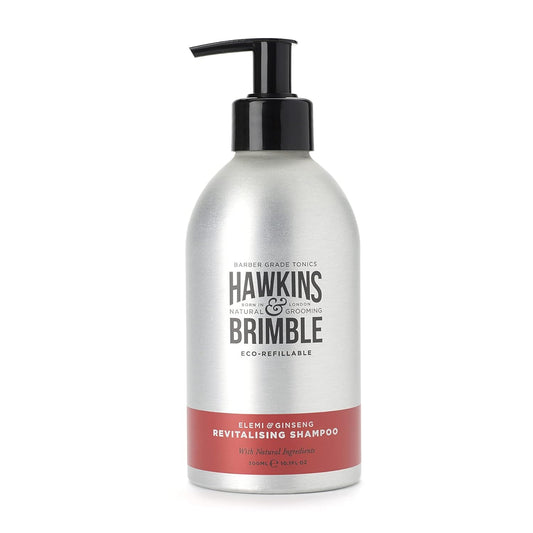 Hawkins & Brimble Shampoo Eco-Refillable for Men - 300ml Revitalise Hair Dry Scalp Dandruff Maintenance | Bottle for Life Eco Friendly