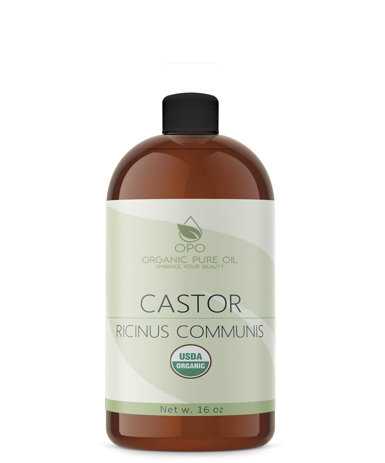Organic Castor Oil | USDA Certified Organic, Pure and Cold Pressed, Refined, Non-GMO Hexane-Free - 16 oz - for Skin, Hair, Nails, Body, Eyelashes, Growth, Conditions, Nourishes & Hydrates