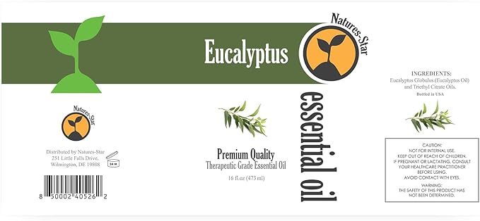 16oz Eucalyptus Essential Oil, Therapeutic Grade, Candle Making, Candle Scents, Soap Making, Aromatherapy Oil - Eucalyptus Scent