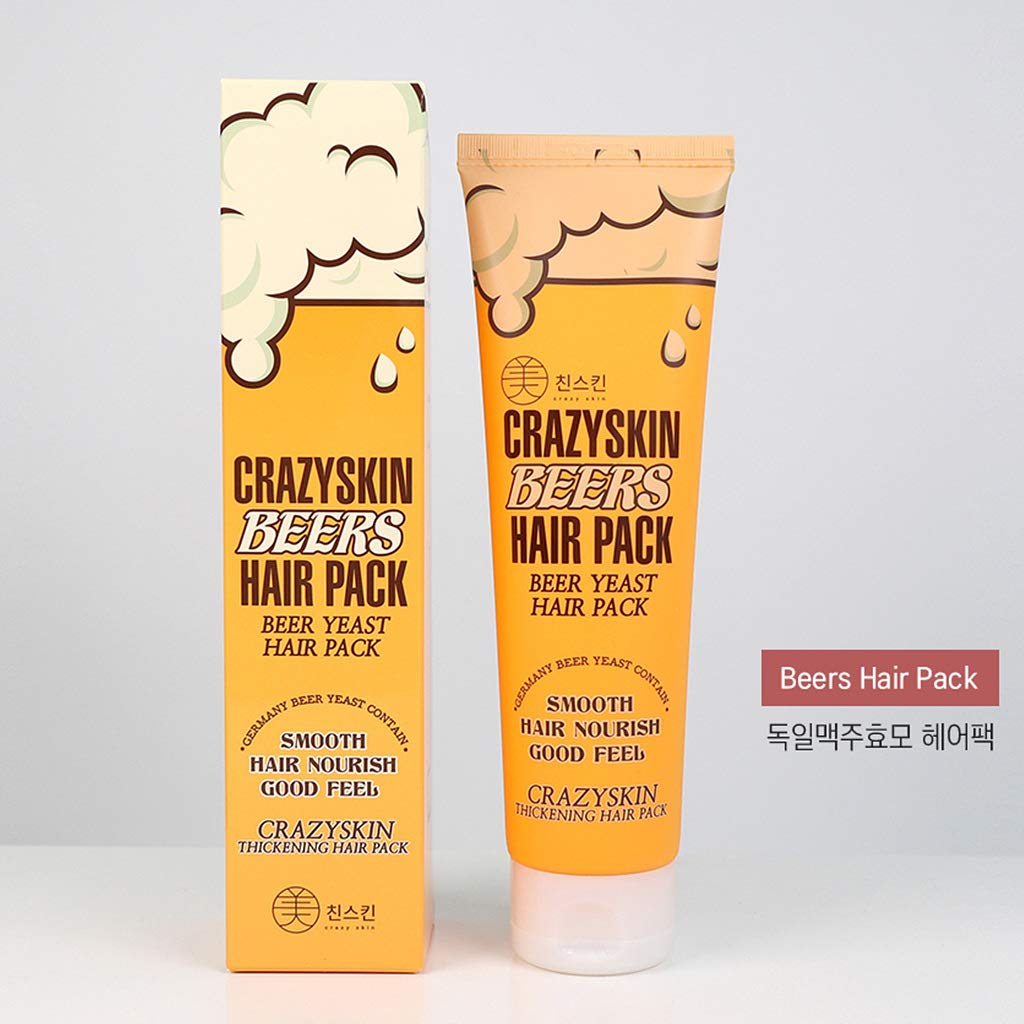 CRAZY SKIN Hair Treatment Mask - pH5.5 Beer Yeast, Protein, Keratin, Argan Oil, Collagen - Repairs Dry, Damaged or Color Treated Hair 6.77oz(200ml)