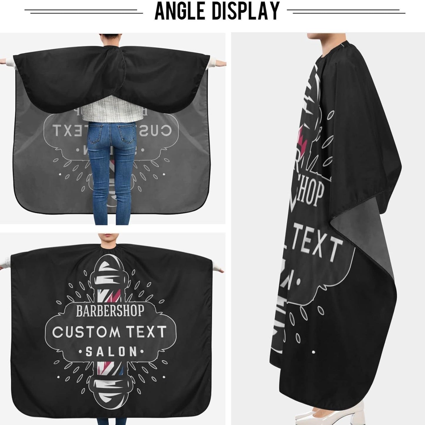 visesunny Professional Barber Cape Polyester Hair Cutting Salon Cape Apron Anti-Static Beard Bib Grooming Apron