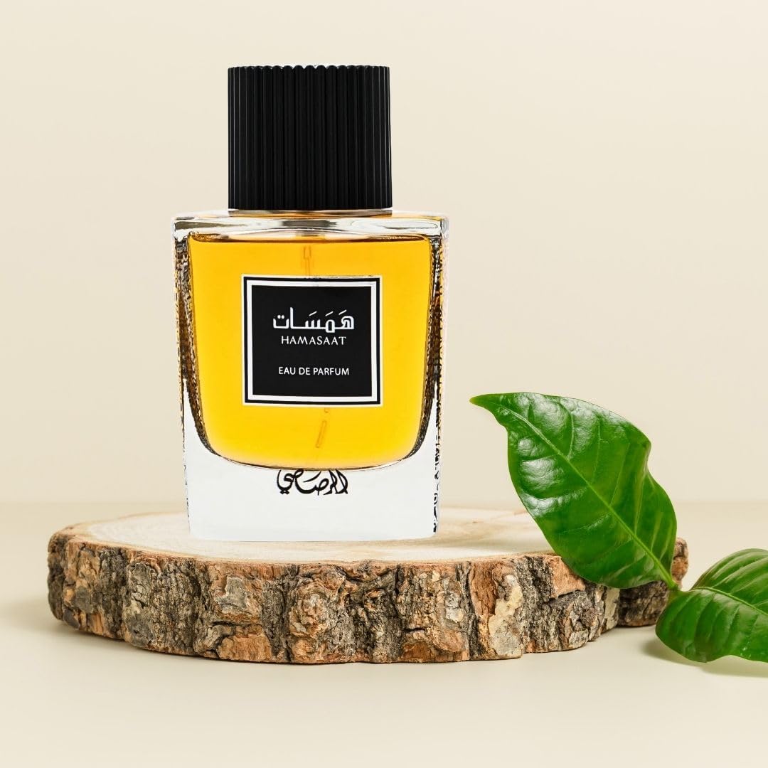 RASASI Hamasaat Eau De Parfum Spray 100ML (3.38 OZ) Long Lasting Arabian Perfume for Men - Refreshing, Woody And Musky Fragrance - Captivating And Luxurious Perfume Men for Everyday Wear