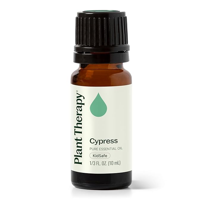 Plant Therapy Cypress Essential Oil 100% Pure, Undiluted, Natural Aromatherapy for Diffuser & Skin, Therapeutic Grade 10 mL (1/3 oz) Cypres Oil Refreshing & Clearing