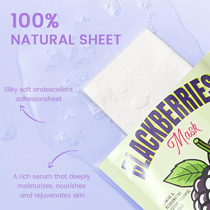 Face Sheet Mask Skincare,Hydrating Spa Face Mask For Sensitive Skin,Moisturize,Nourish for All Skin Types,Natural Skin Care Spa Face Mask for Women Men Girls,Pack of 6