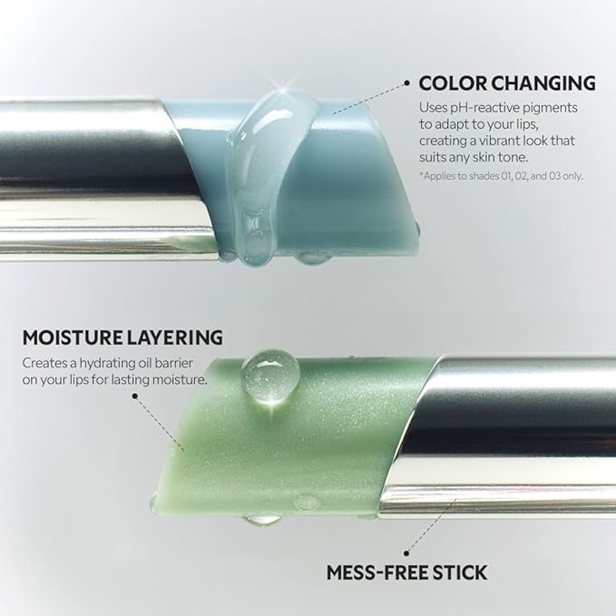 TIRTIR Water Mellow Lip Balm, 02 Mauve Berry, 0.11 Fl Oz – pH Color Changing Organic Korean Lip Care, Lightweight Deep Hydration Lip Moisturizer for Women Men, Paraben Free