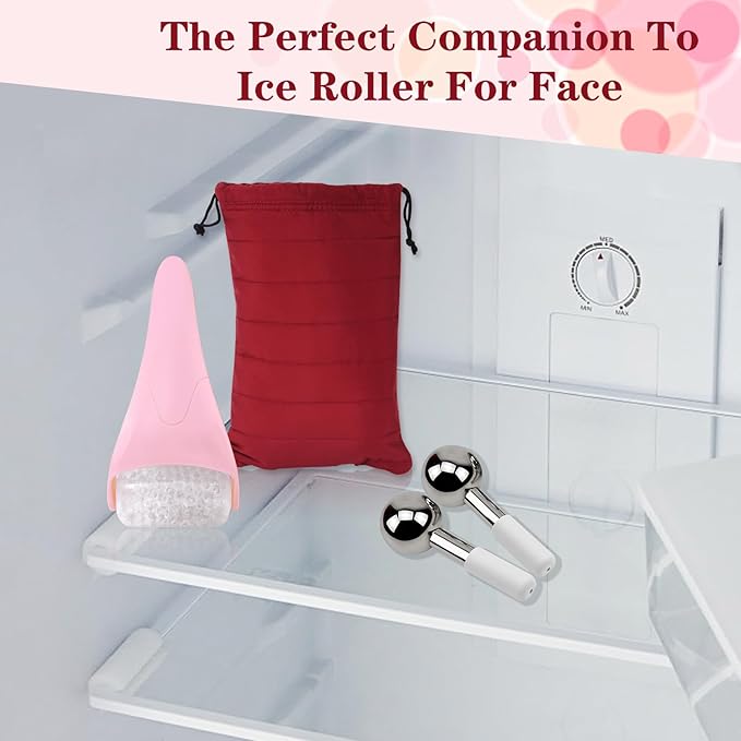 Sleeping Bag for Ice Roller for Face and Face Massage Roller - Keep Your Ice Rollers Clean - Insulated for Extra Coldness - Multi-purpose Bag Also Can Easily Accommodate Cold Eye Mask