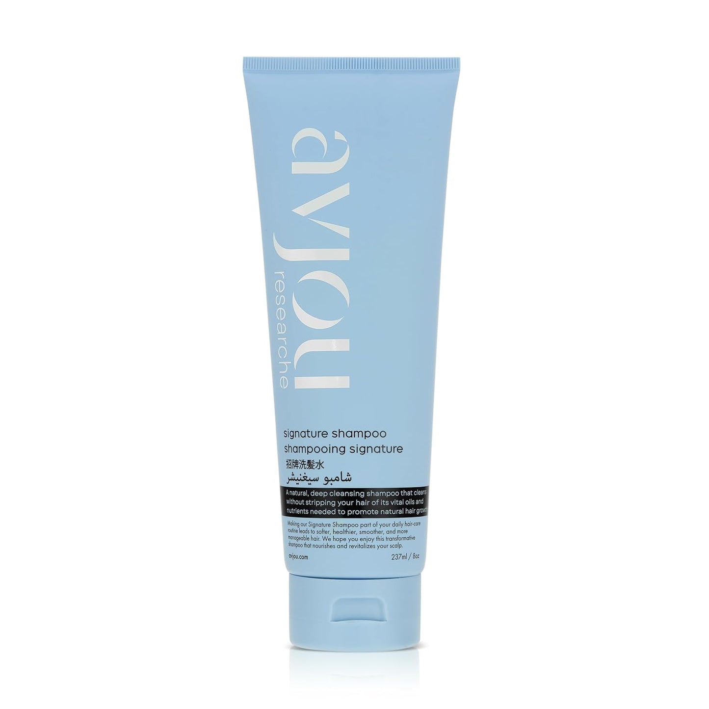 Avjou Researche™ Signature Shampoo – Supports the Look of Healthy, Fuller Hair – Vegan, Color & Keratin Safe, Cruelty-Free, Hydrates & Nourishes with Coconut Oil – Designed for All Hair Types, 8 oz