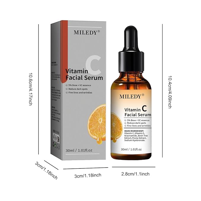 3PCS Vitamin C Facial Serum Essence,Vitamin C Vitamin E Facial Serum,Skin Moisturized,30ml / 1.01oz