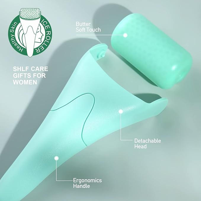 Teenitor Mint Green Ice Roller, Cold Face Roller, Ice Roller for Face & Eye Puffiness Relief, Ice Face Roller Skin Care Beauty Tools