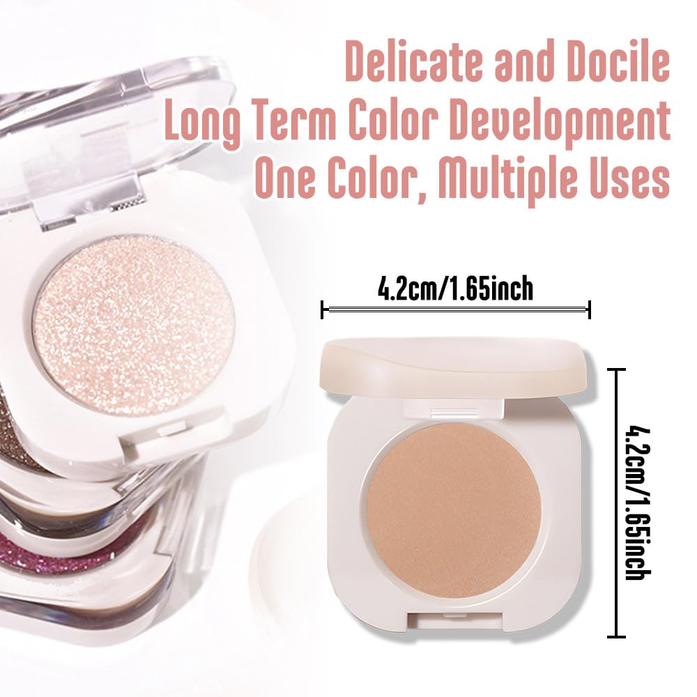 Pressed Single Matte Eyeshadow Palette Makeup, Matte Burly Wood eyeshadow For older Women, Pigmented Waterproof Sombras Para Ojos, Vegan, Talc, Paraben & Cruelty Free(04)