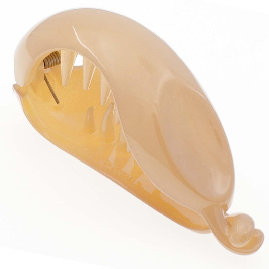 Camila Paris CP3044 2.75 Inch Small Hair Clips for Women Beige, Strong Hold Decorative, Durable Styling Girls Hair Accessories. Hair Ponytail For Women with Curly Thick Hair. Made in France