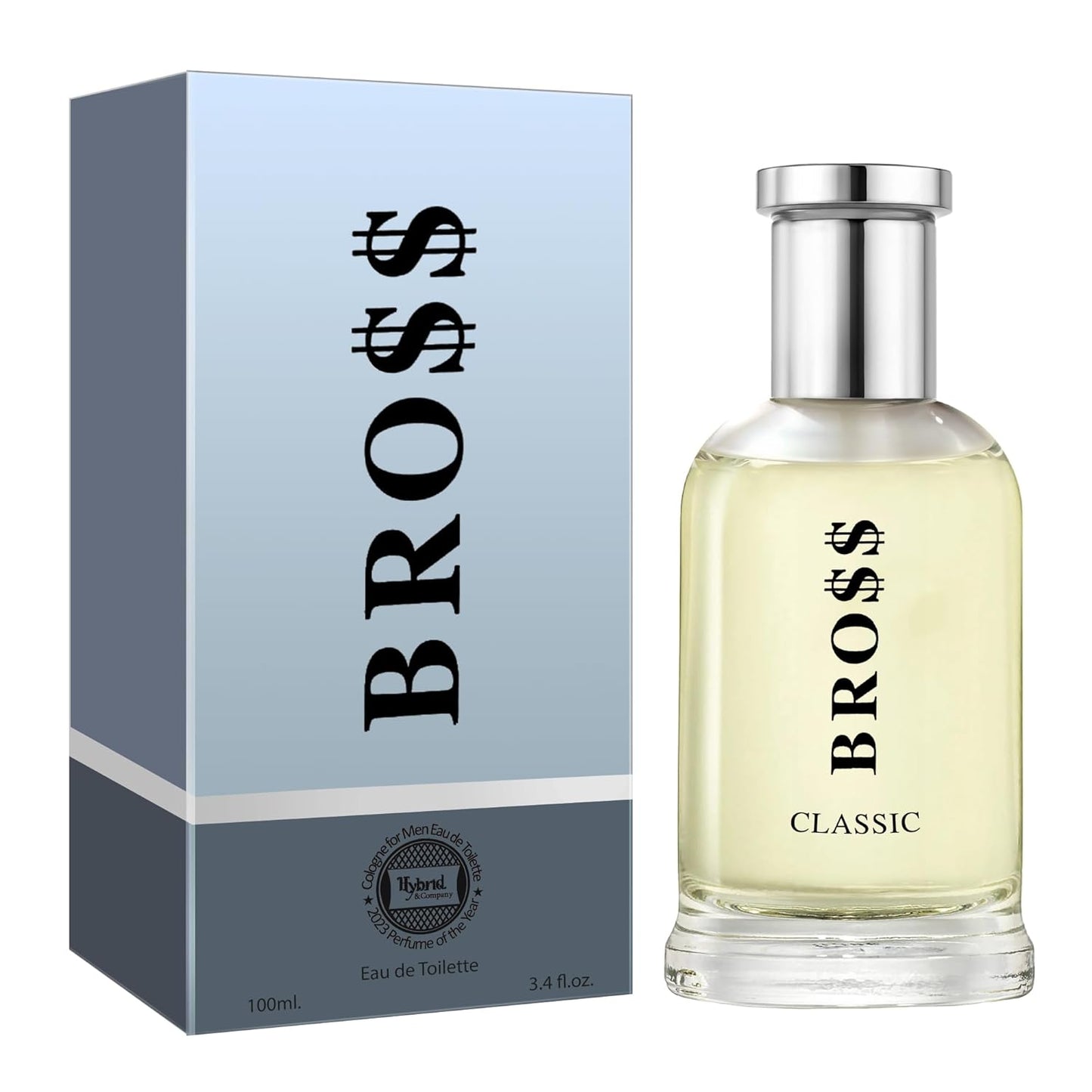 Hybrid & Company Bro$$ Classic Foe Men Pour Homme Eau De Toilette Natural Spray 3.4FL.OZ