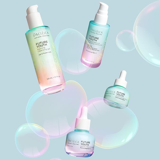 Pacifica Future Youth Foaming Face Wash - Hydrating Anti-Aging Cleansing Gel, Dermatologist Tested Gentle Facial Cleanser, Alcohol-Free Vegan Formula for All Skin Types Clean Beauty Cruelty-Free 4.7oz