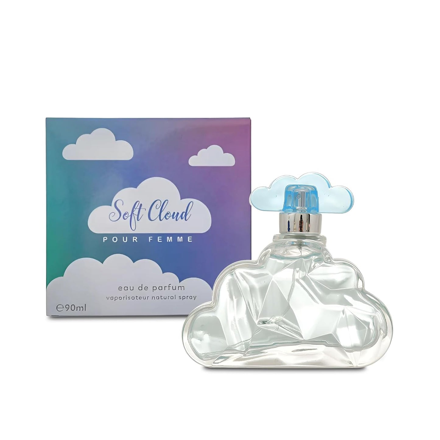 2PCS Soft Cloud Eau de Parfum for Women - 90ml Floral & Fruity Perfume with Lavender, Coconut, Vanilla & Pear, Long-Lasting Feminine Fragrance