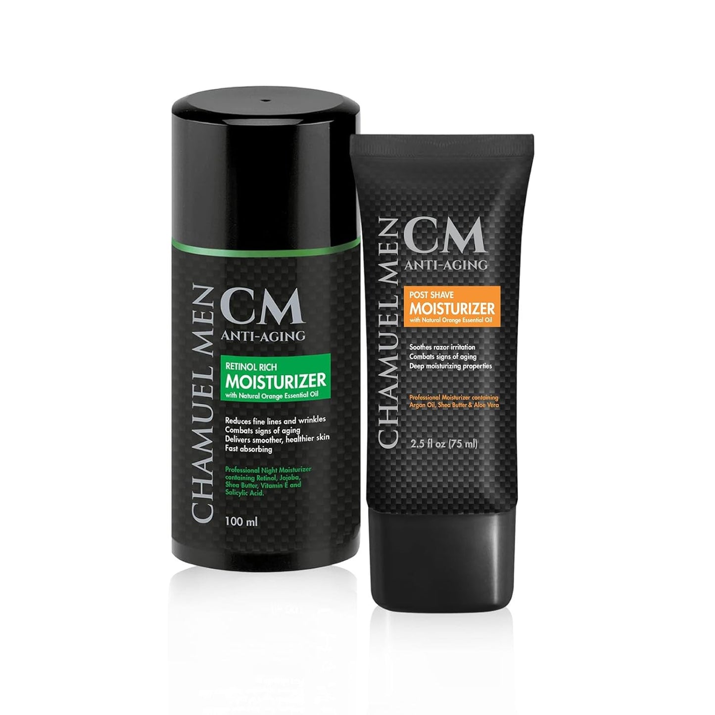 Day, Night Skincare Set for Men, Includes Anti-aging Post Shave Moisturizer + Night Moisturizer includes Retinol, The Essential Kit for Day, Night Skincare, Organic Key Ingredients