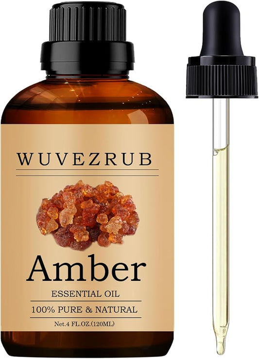 Amber Essential Oils 120ML, Pure Amber Essential Oil for Aromatherapy Diffuser - 4 Fl Oz