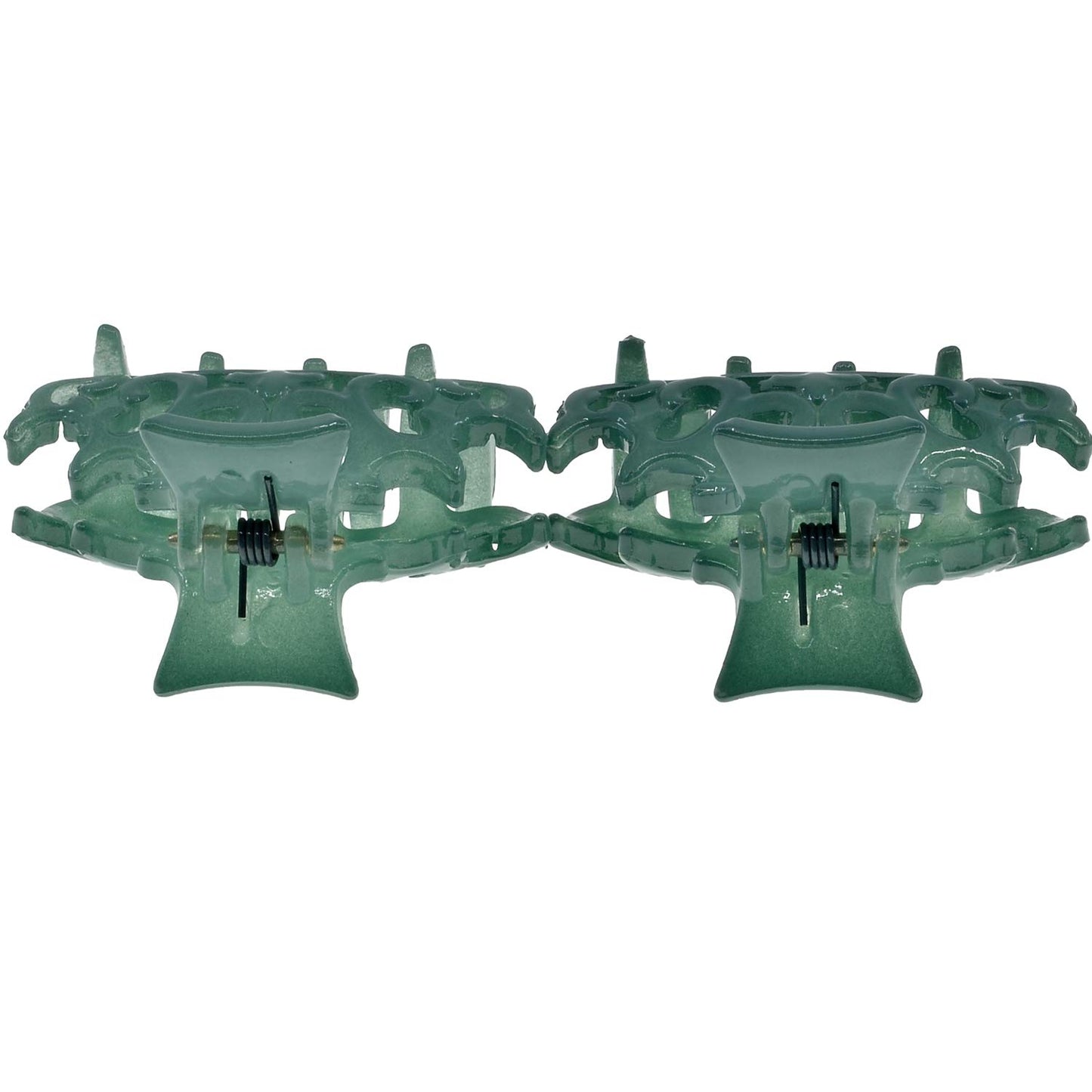 Camila Paris CP2908/2 Set of 2 French Hair Clip for Women, Green Antique Girls Hair Claw Clips Jaw Fashion Durable Styling Hair Accessories for Women, Strong Hold No Slip Grip, Made in France