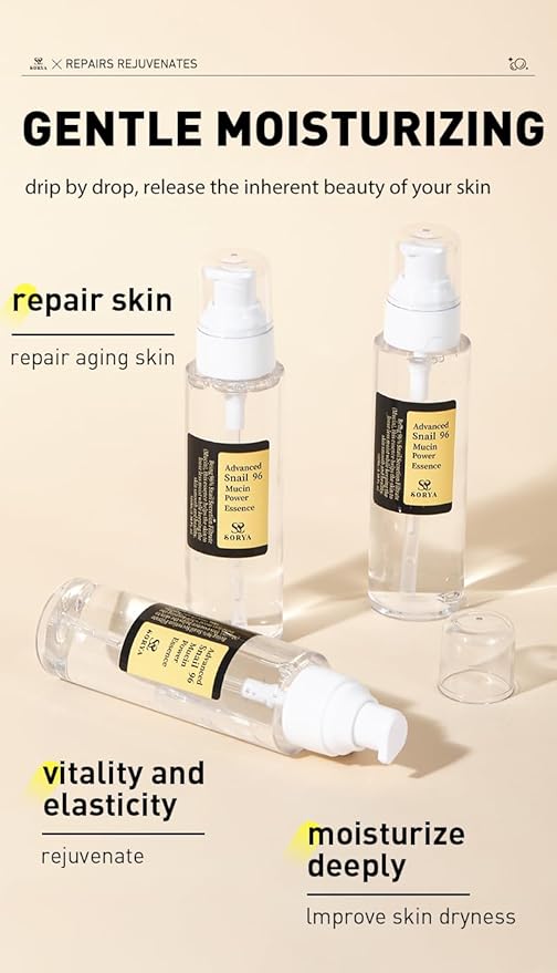 Advanced Snail Mucin serum 96% Power Repairing Ultimate Anti-Aging Solution face Hydration and Moisture, Improve Skin Vitality Advanced Snail Mucin Serum 96%: Transformative Hydration & Skin Renewal