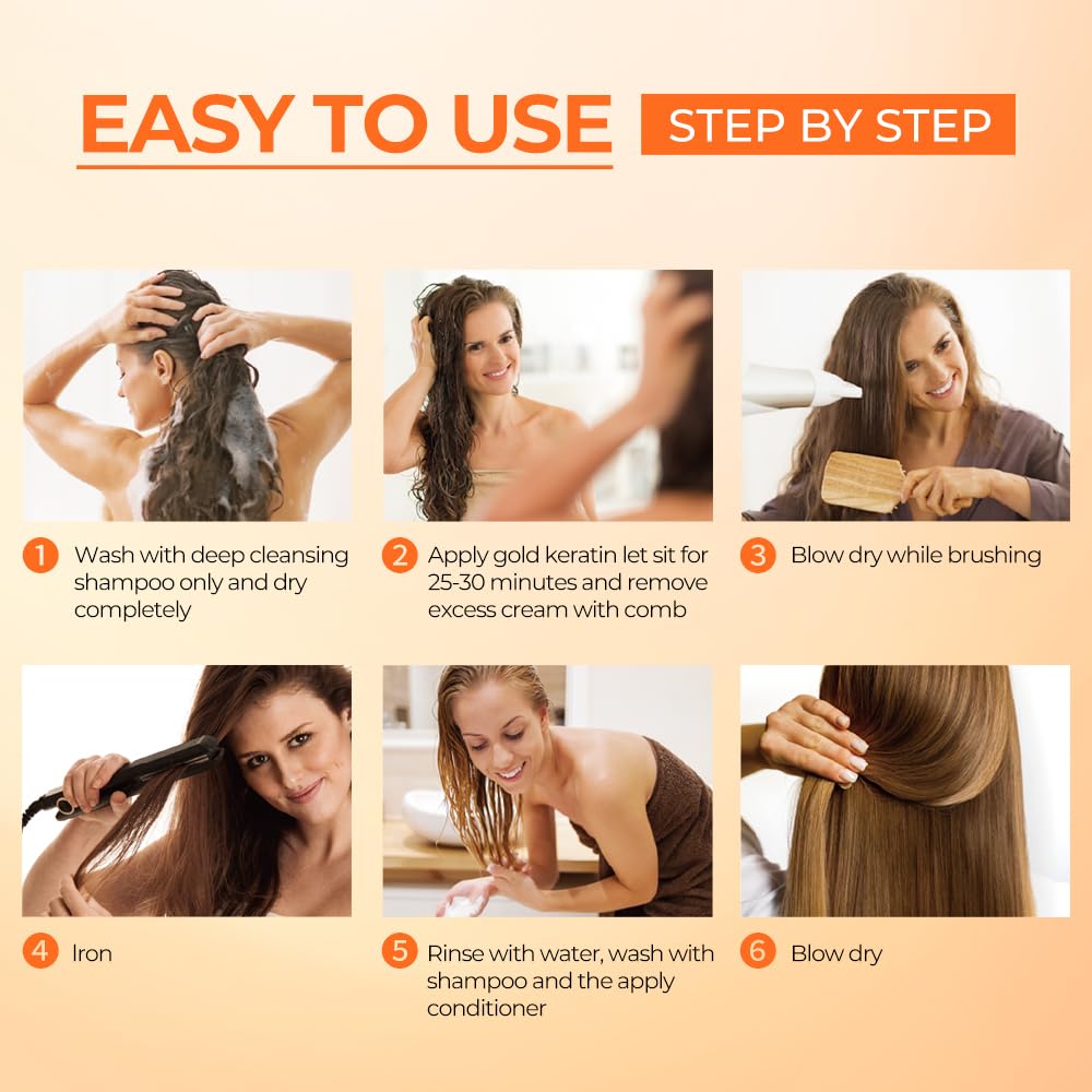 Karseell Maca essence repair Straightening Kit, 12 Weeks of Home Use Professional Straightening, Softer and Shinier Hair, All Hair Types