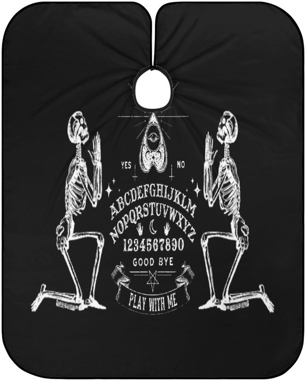 Hair Cut Cape Magical Game Spirit Board Gothic Skull Skeleton Art Hairdresser Apron for Hairdressers, Hair Coloring, Water Resistant Professional Barber Cape Haircut Barber Gown Barber Aceessories