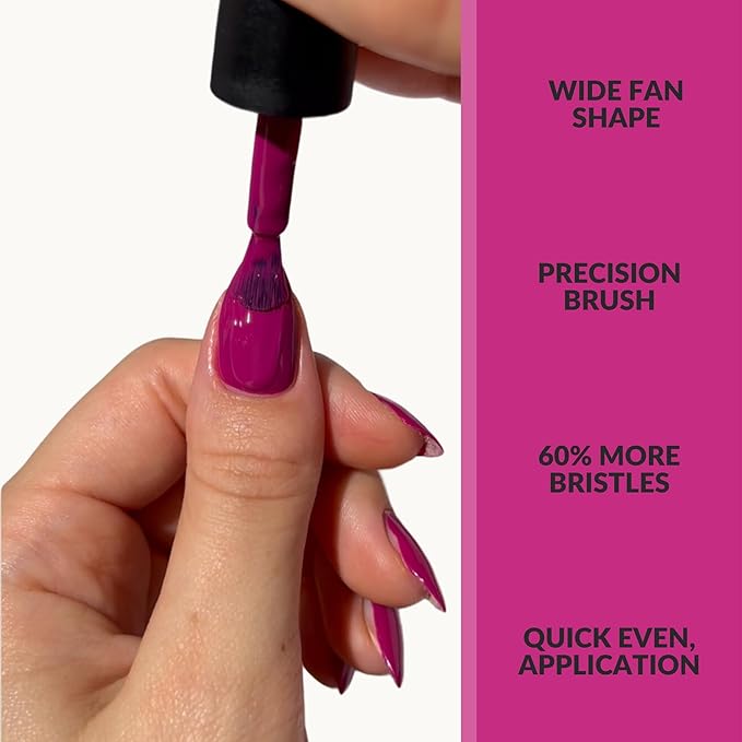 Nail Strengthener & Nail Polish Duo, Nail Repair for Damaged Nails, Nail Hardener & Growth, Non Toxic, Professional Applicator Brush, Keratin Enriched (Berry Me) - CAKE Power Boost (1 fl oz)