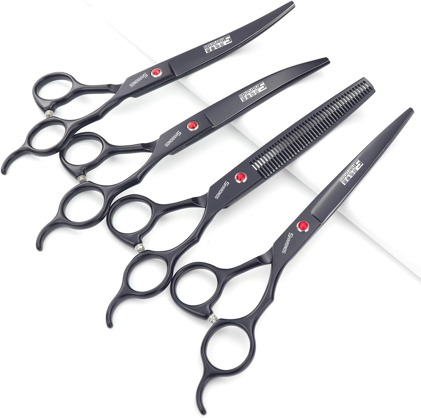 6/7 Inch Hairdressing Scissors Set Barber Shop Hair Scissors Styling Tools (7-inch 4pc)