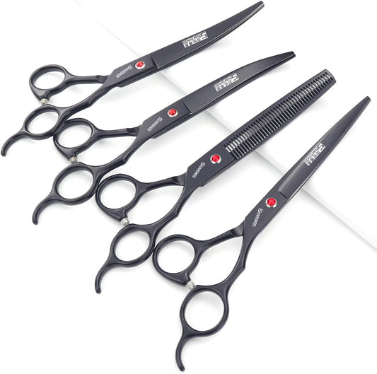 6/7 Inch Hairdressing Scissors Set Barber Shop Hair Scissors Styling Tools (7-inch 4pc)