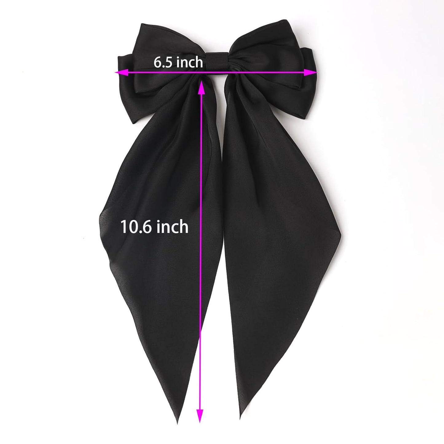 Furling Pompoms Hair Bows for Women 3pcs Big Black Bow Hair Clips Navy Blue Ribbon Hair Bow Green Hair Bow Ponytail Accessories, Holiday Party Back to School