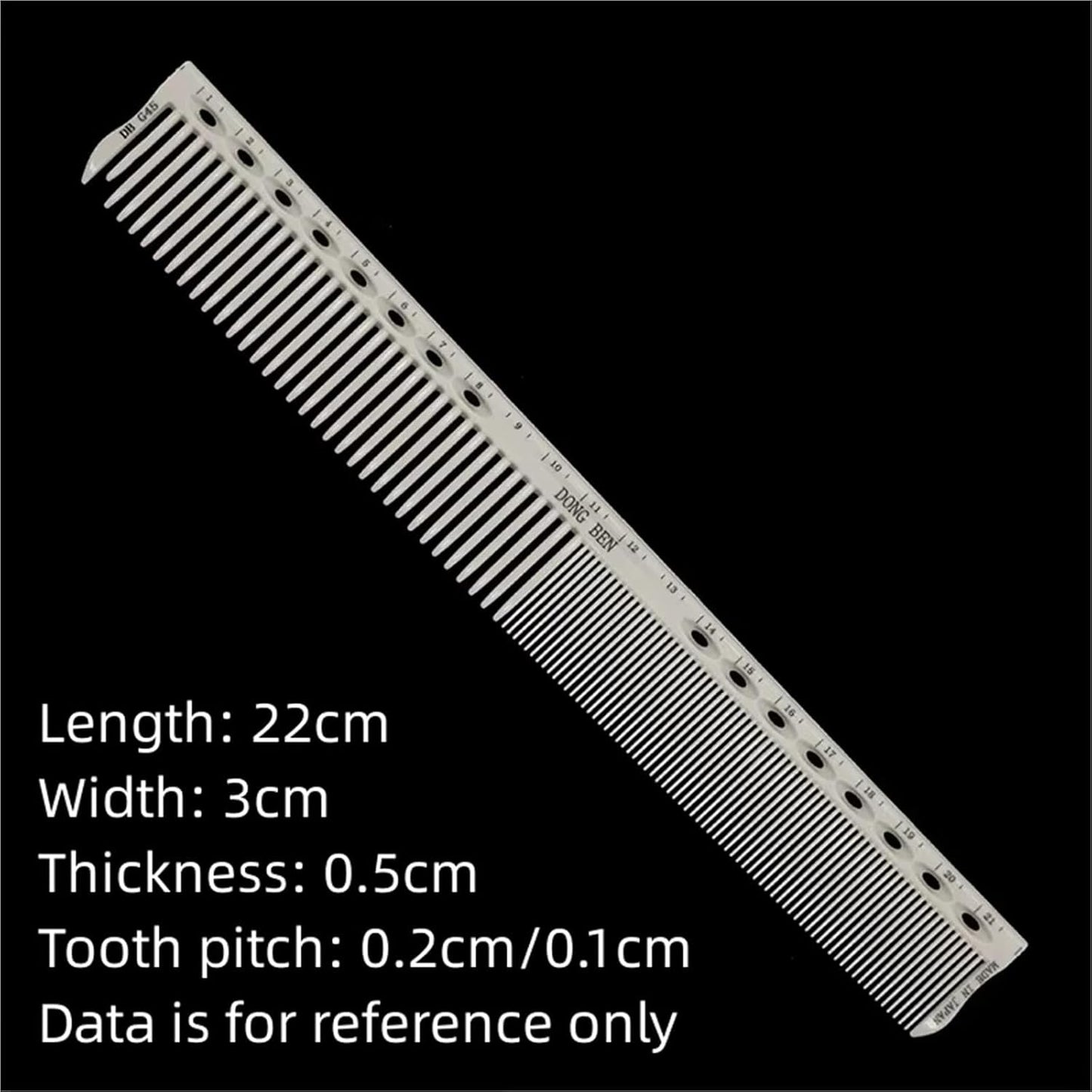 3PCS Professional Hair Cutting Comb - Long Teeth Hairdressing Comb for Stylists and Salon Use(Black)