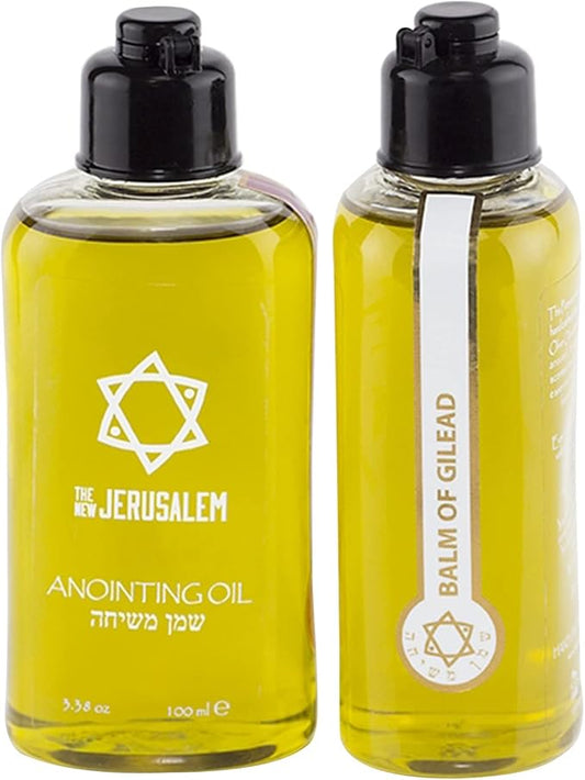 Balm of Gilead Anointing Oil from Israel, Holy Spiritual Oils Bottles from Jerusalem Blessed, Handmade with Natural Ingredients and Blessed for Wedding Ceremony, Religious Use, 3.4 Fl Oz
