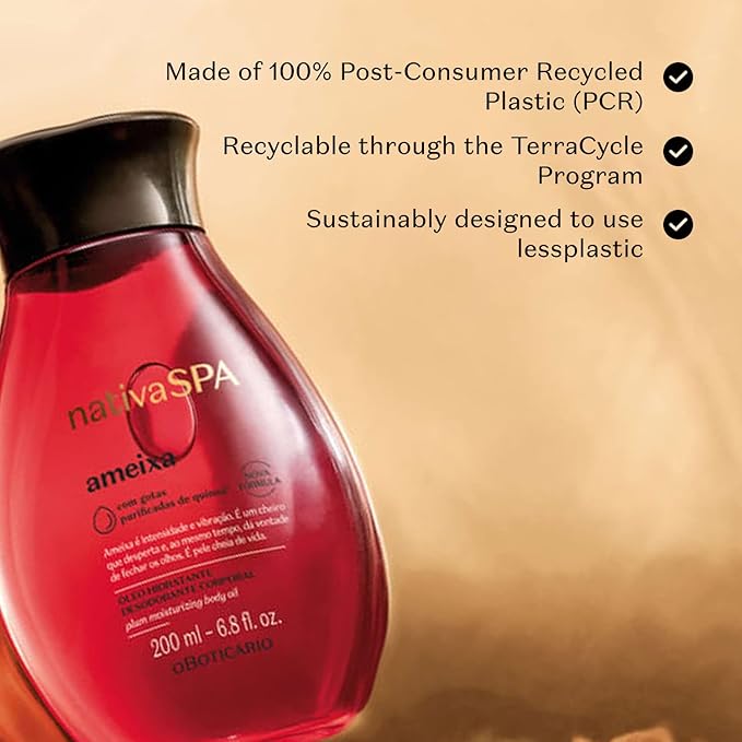 O BOTICARIO Nativa SPA Body Hydrating Oil Bundle: Madagascar Vanilla, Plum Moisturizing Body Oils, & Quinoa Firming Body Oil, 6.8 Ounce (each x3)