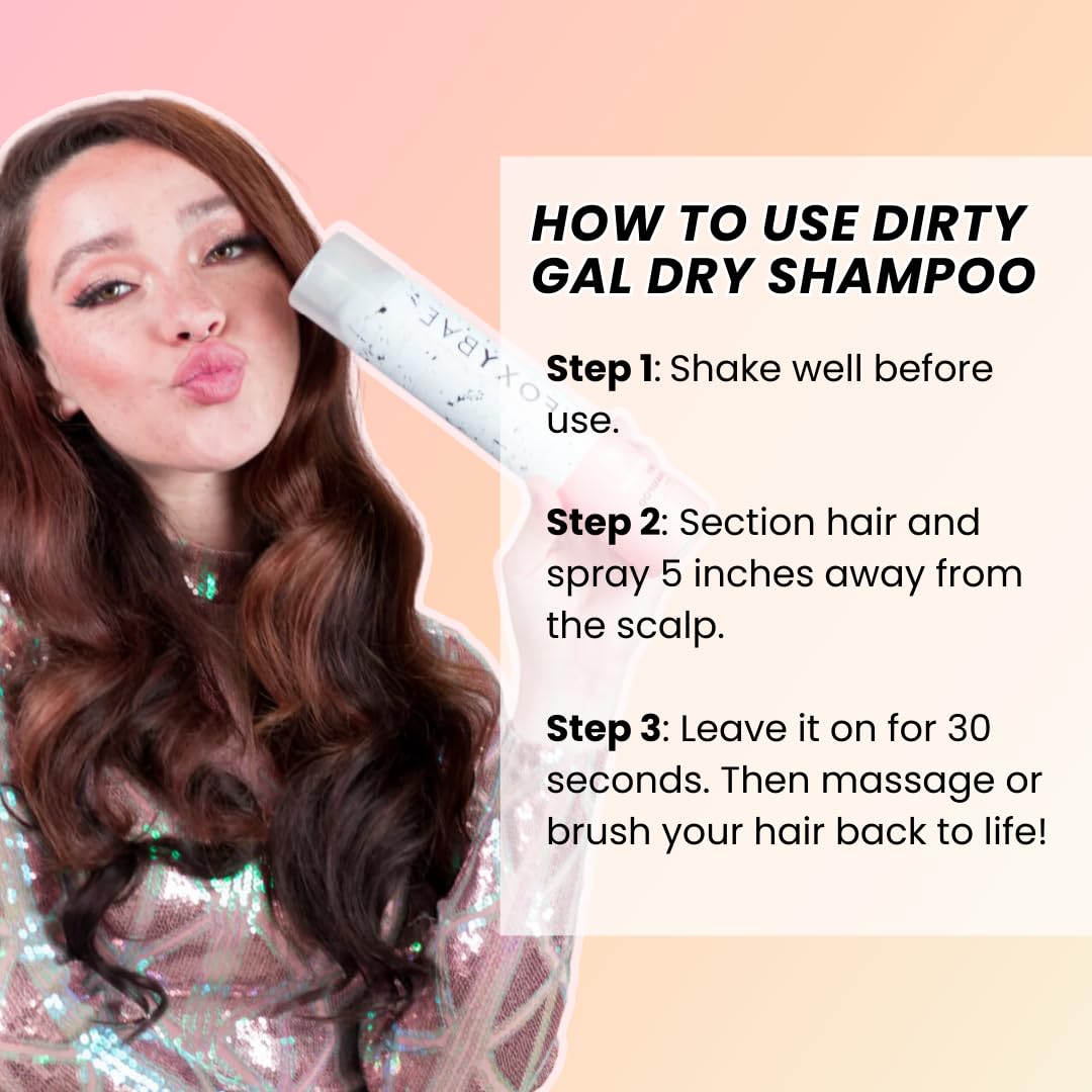 FoxyBae Volumizing Dry Shampoo Spray for Women - With Biotin for Hair Growth - For Dark, Brunette & Blonde Hair - Refreshing & Non-Toxic